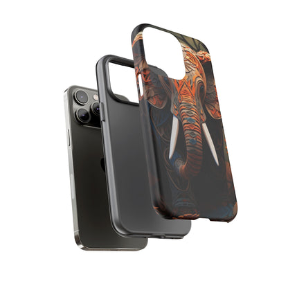 Elegant Artistic Elephant Mobile Cover – Intricate Paper-Cut Design