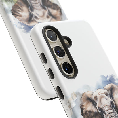 Majestic Watercolor Elephant Mobile Cover – Artistic Wildlife Design