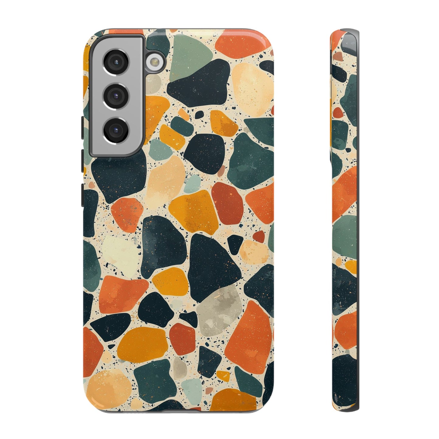 Terracotta & Teal Terrazzo Phone Case for iPhone, google Pixel & Samsung