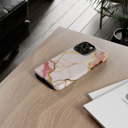 Beautiful Pink Minimal Marble Case Design