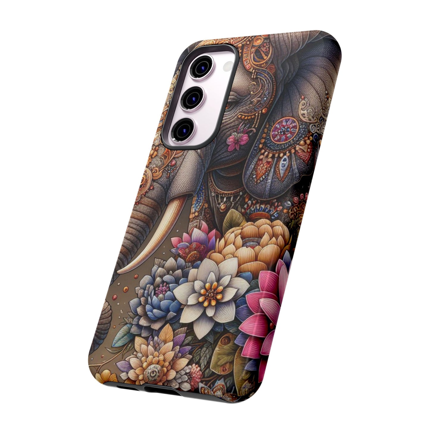 Royal Ornate Elephant Mobile Cover – Luxurious Bohemian Art
