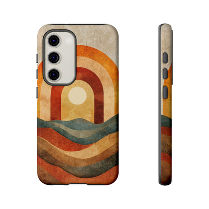Vintage Sunset Boho Rainbow Phone Case for iPhone, Pixel & Samsung