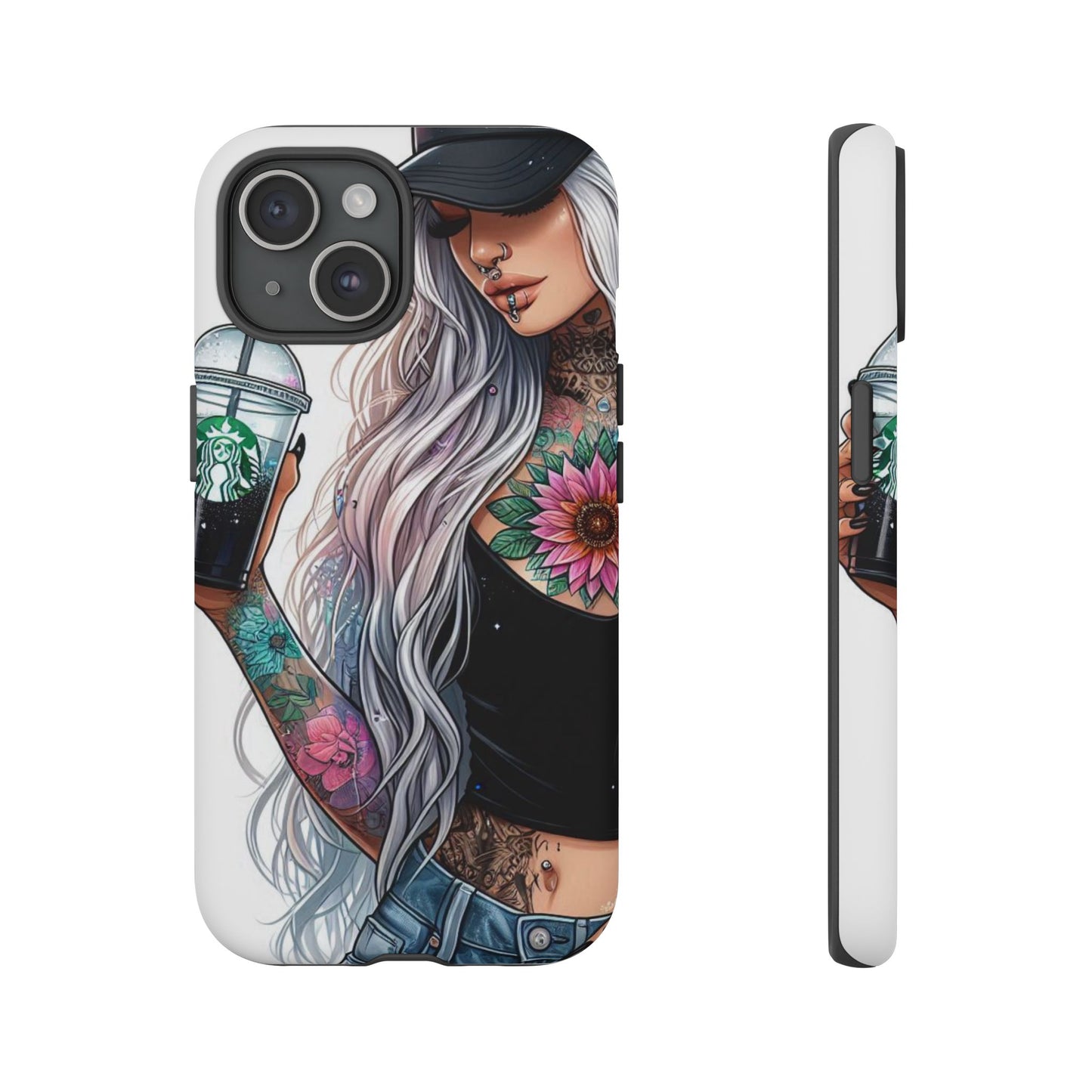 Tattooed Coffee Queen – Edgy Urban Aesthetic Mobile Cover
