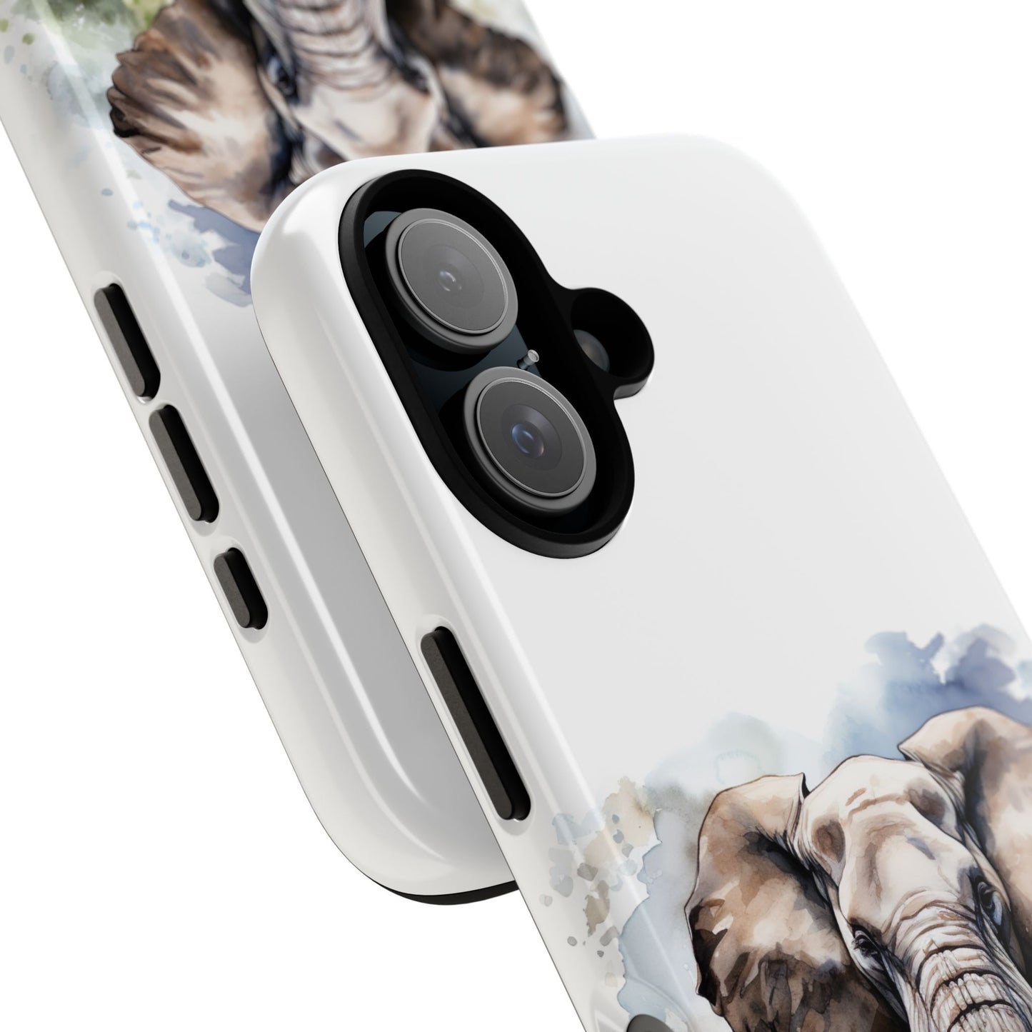 Majestic Watercolor Elephant Mobile Cover – Artistic Wildlife Design