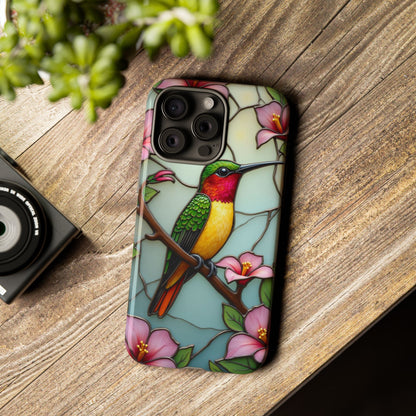 Elegant Hummingbird with Floral Mosaic | Artistic Nature Design