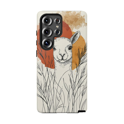 Hello Sunshine: The Llama in the Tall Grass Phone Case for iPhone, Samsung & Pixel
