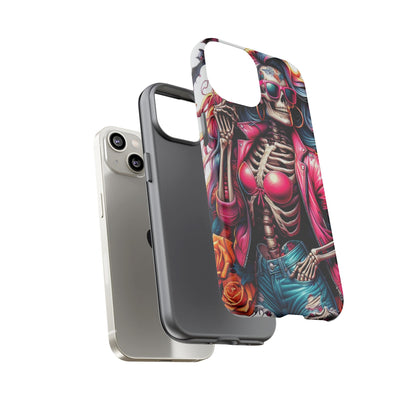 Neon Bones – Retro Skeleton & Vibrant Punk Aesthetic Mobile Cover