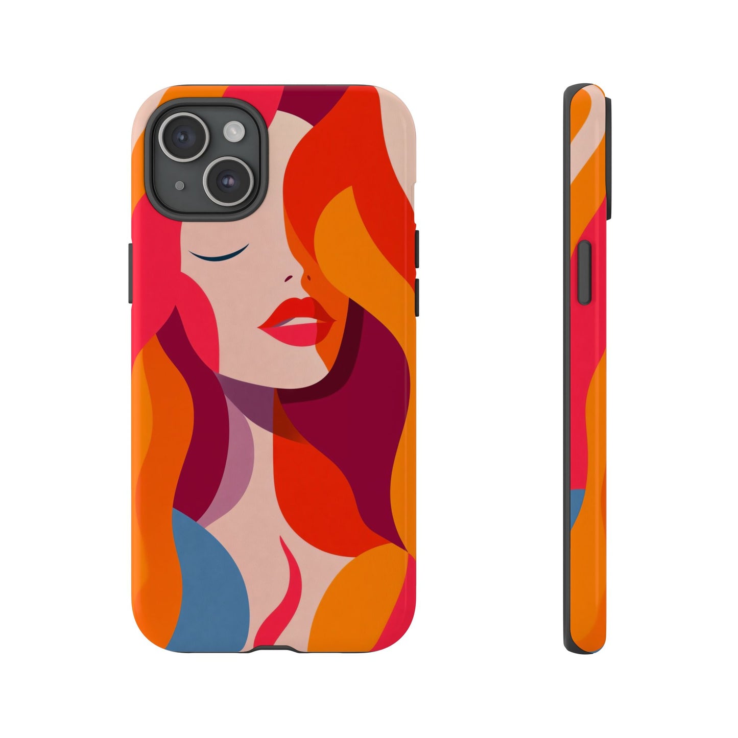 Flame Muse – Abstract Goddess Phone Case for iPhone, Samsung & Pixel