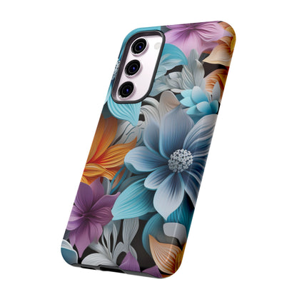 Elegant 3D Floral Bloom Mobile Case – Vivid & Artistic