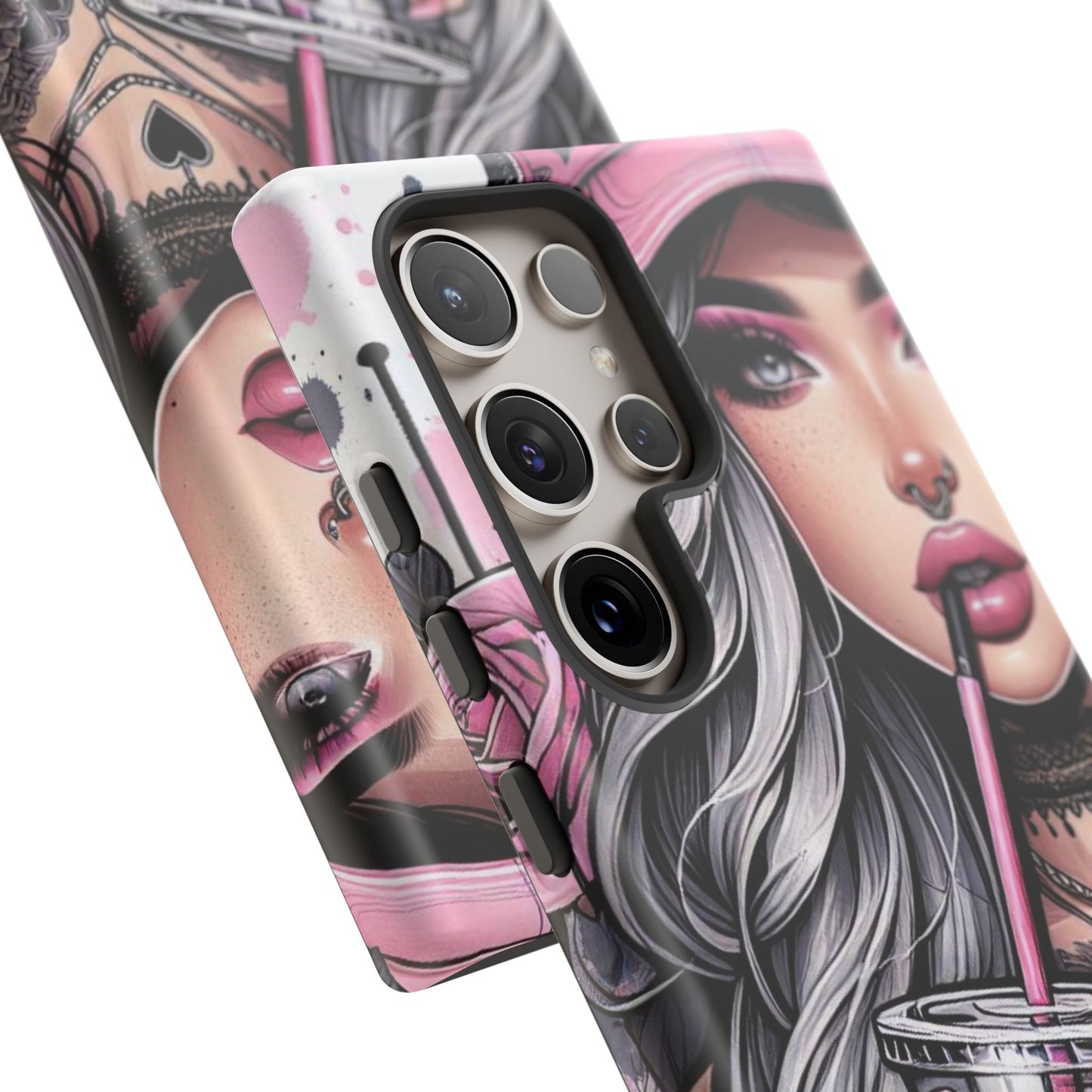 Pink Aesthetic Rebel – Iced Coffee & Inked Beauty Mobile Cover