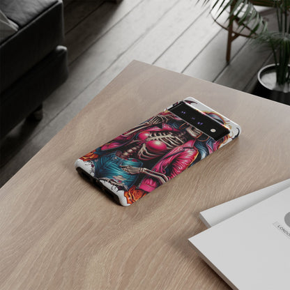 Neon Bones – Retro Skeleton & Vibrant Punk Aesthetic Mobile Cover