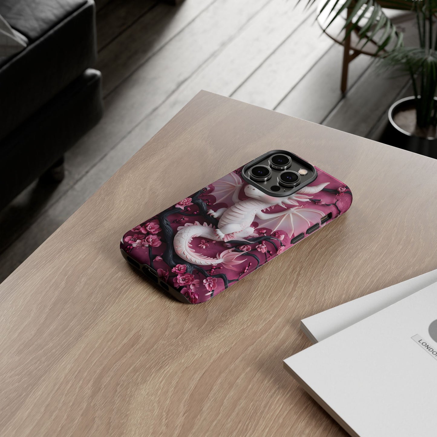 Whimsical 3D Relief Artwork Of A Cute Dragon phone case design
