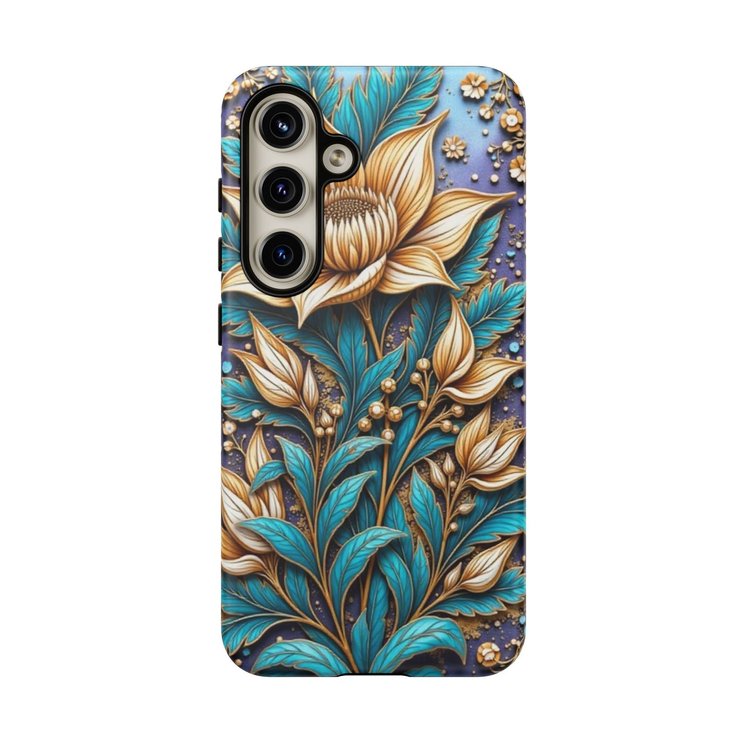 Golden Chrysanthemum: Floral Stained Glass Masterpiece