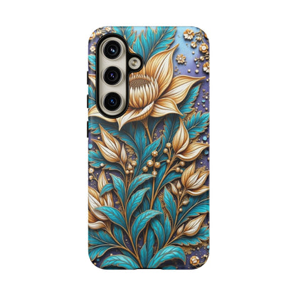 Golden Chrysanthemum: Floral Stained Glass Masterpiece