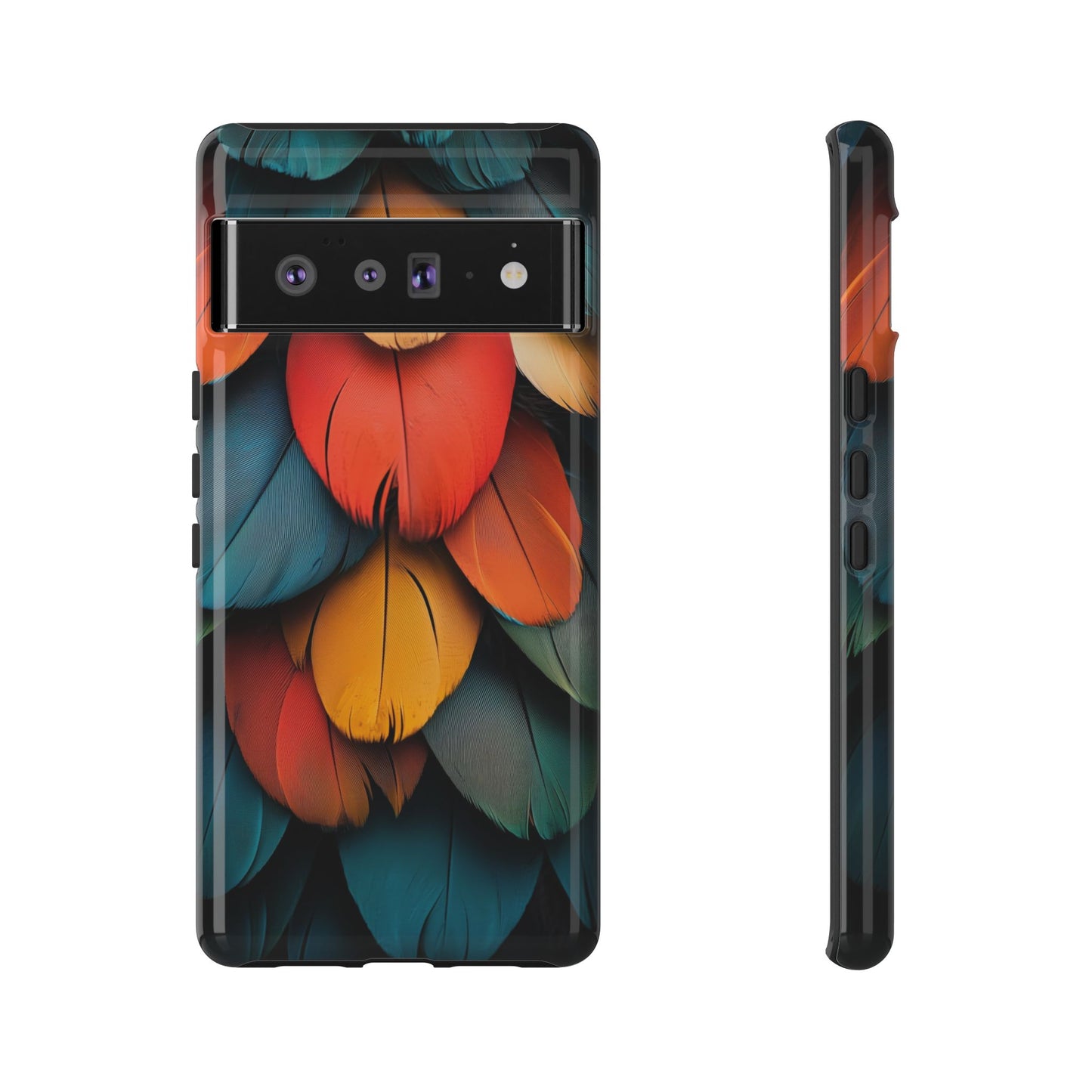 Exotic Macaw Feather Phone Case for iPhone, Samsung & Google Pixel