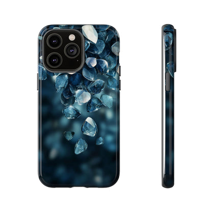 Blue Crystal Aesthetic Phone Case for iPhone, Google Pixel, Samsung