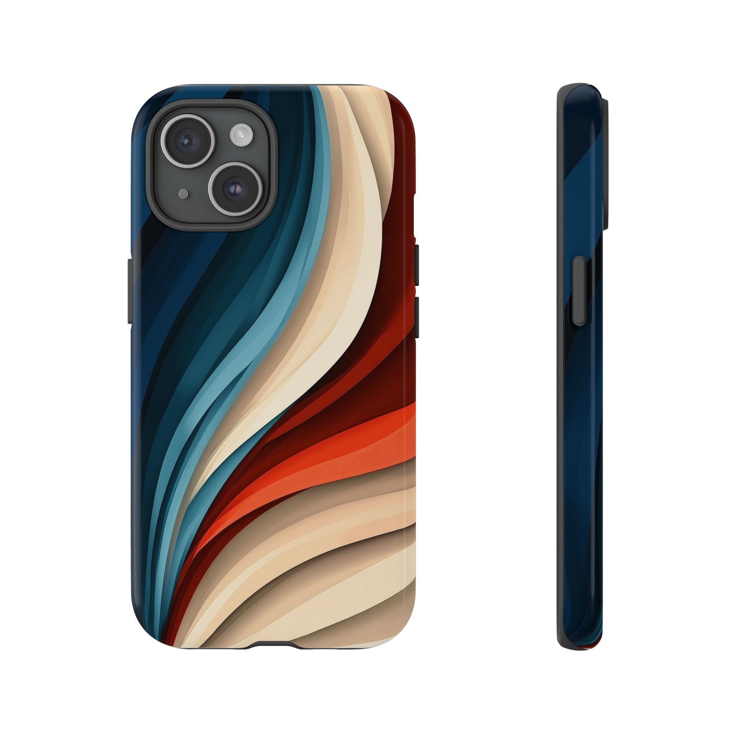 Velvet Waves – Abstract Flow Phone Case for iPhone, Samsung & Pixel