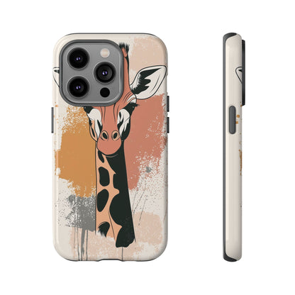Tall & Graceful: Giraffe Splatter Art Phone Case for iPhone, Samsung & Pixel