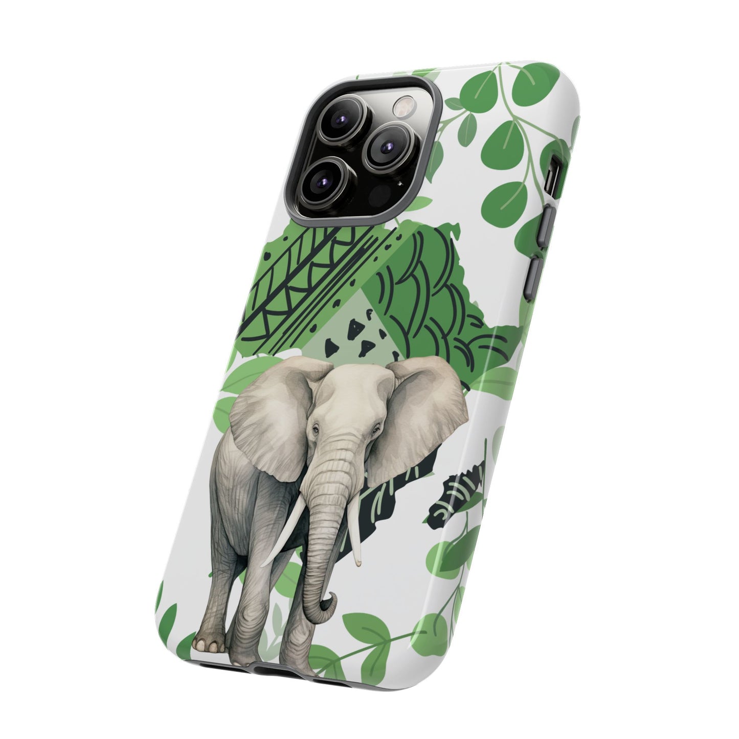 Tropical Elephant Mobile Cover – Nature-Inspired Boho Art