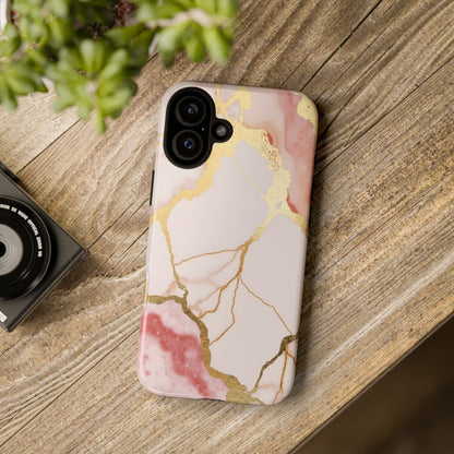 Beautiful Pink Minimal Marble Case Design