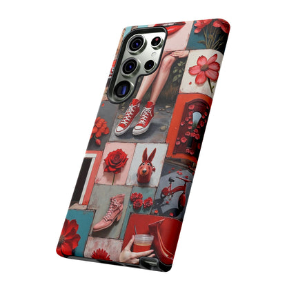Red Sneakers & Roses Collage Phone Case