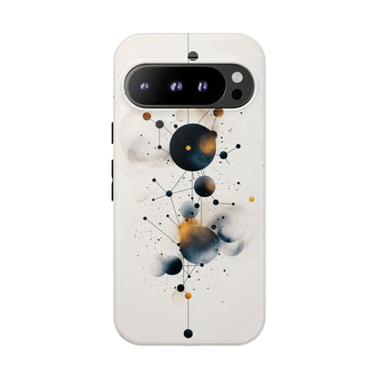 Cosmic Connect – Orbital Geometry Abstract Phone Case for iPhone, Google Pixel, Samsung