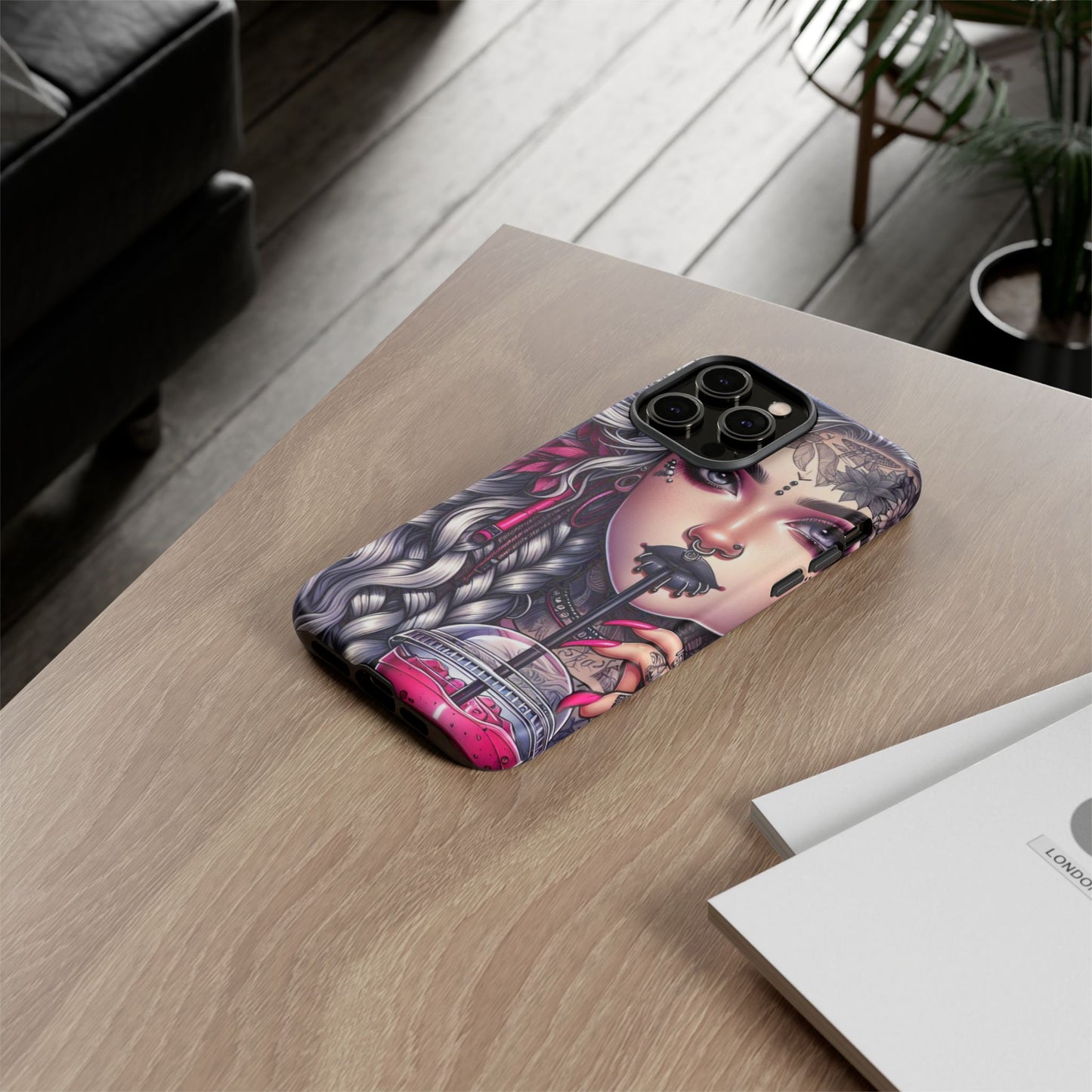 Icy Rebel – Silver Dreads & Edgy Street Chic Mobile Cover