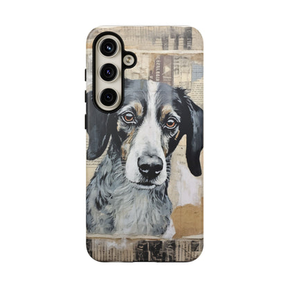 Rustic Dog Portrait – Vintage Collage Style