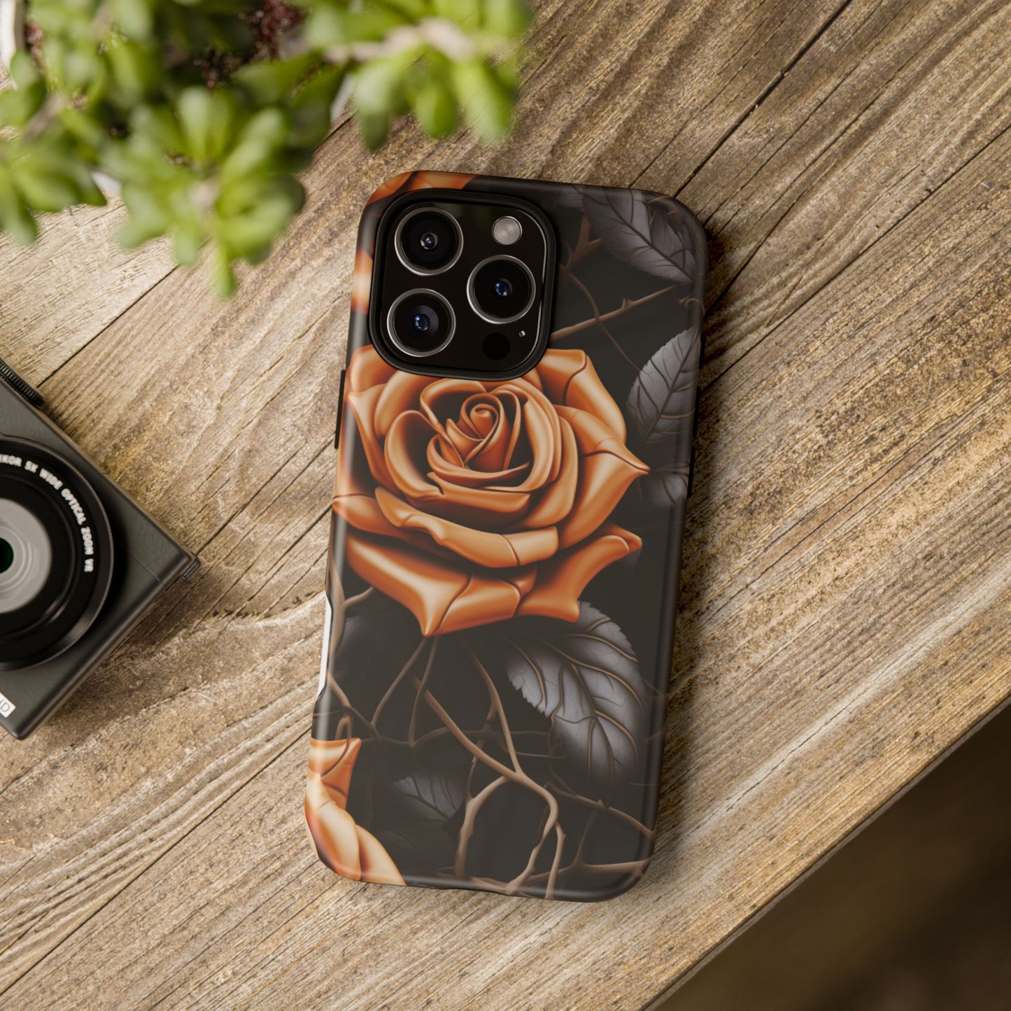 Midnight Gold Rose Mobile Case
