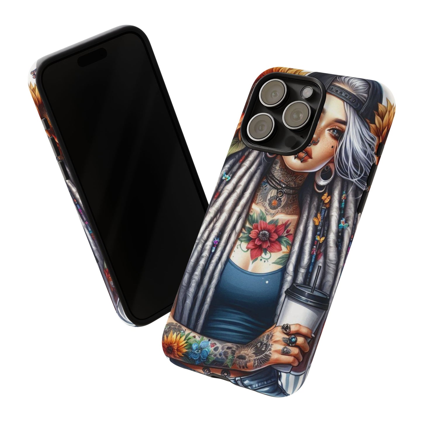 Sunflower Queen – Boho Rebel Tattoo Mobile Cover