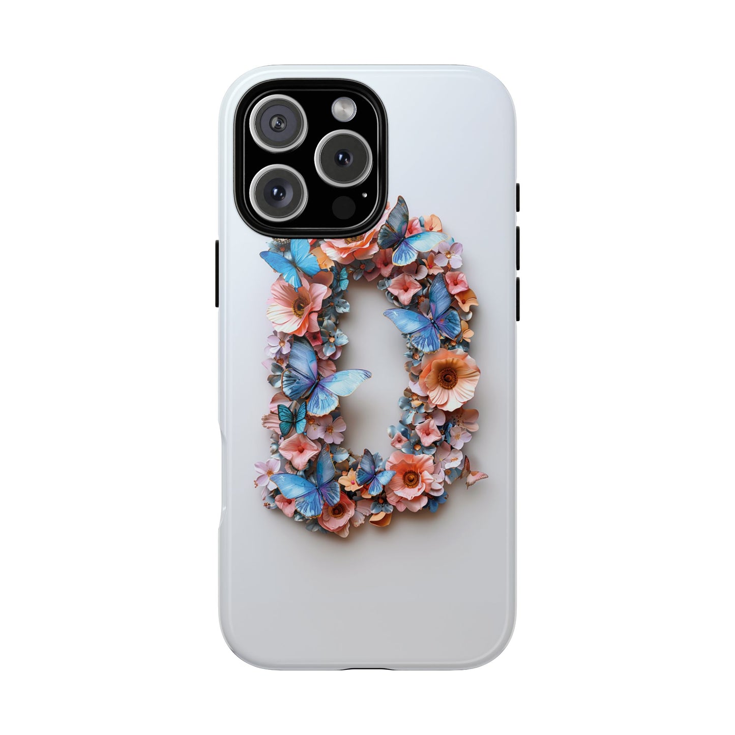 Floral Letter D Phone Case – Personalized Aesthetic Cover for iPhone, Samsung & Google Pixel