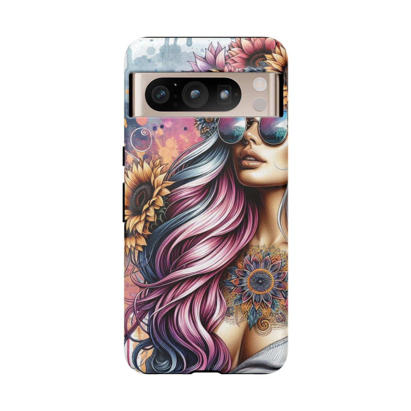 Bohemian Sunflower Queen – Retro Floral Fantasy Mobile Cover