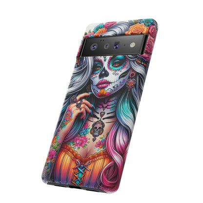 Sugar Skull Goddess – Día de los Muertos Floral Queen Mobile Cover