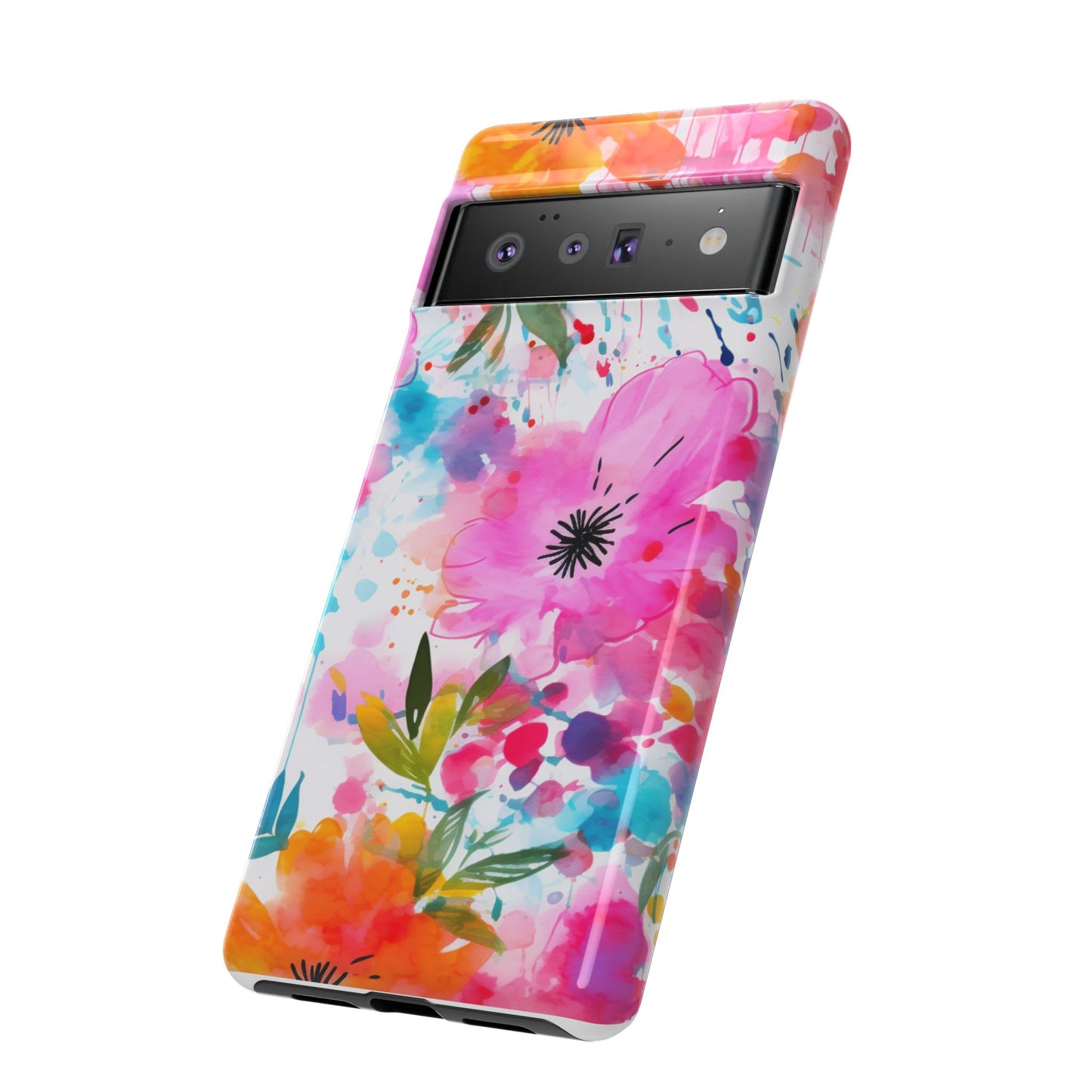 Vibrant Watercolor Floral Phone Case – Artistic & Colorful Design