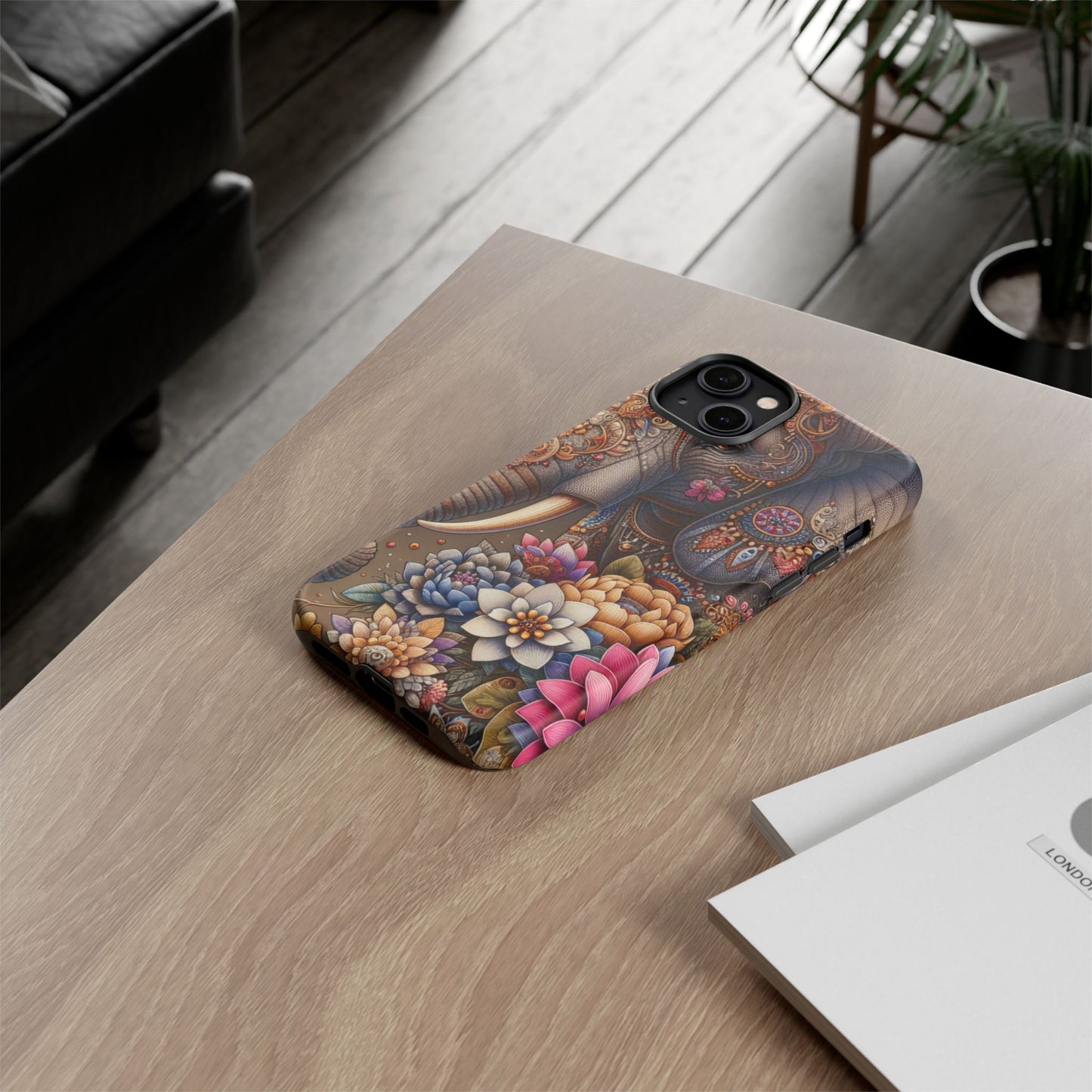 Royal Ornate Elephant Mobile Cover – Luxurious Bohemian Art