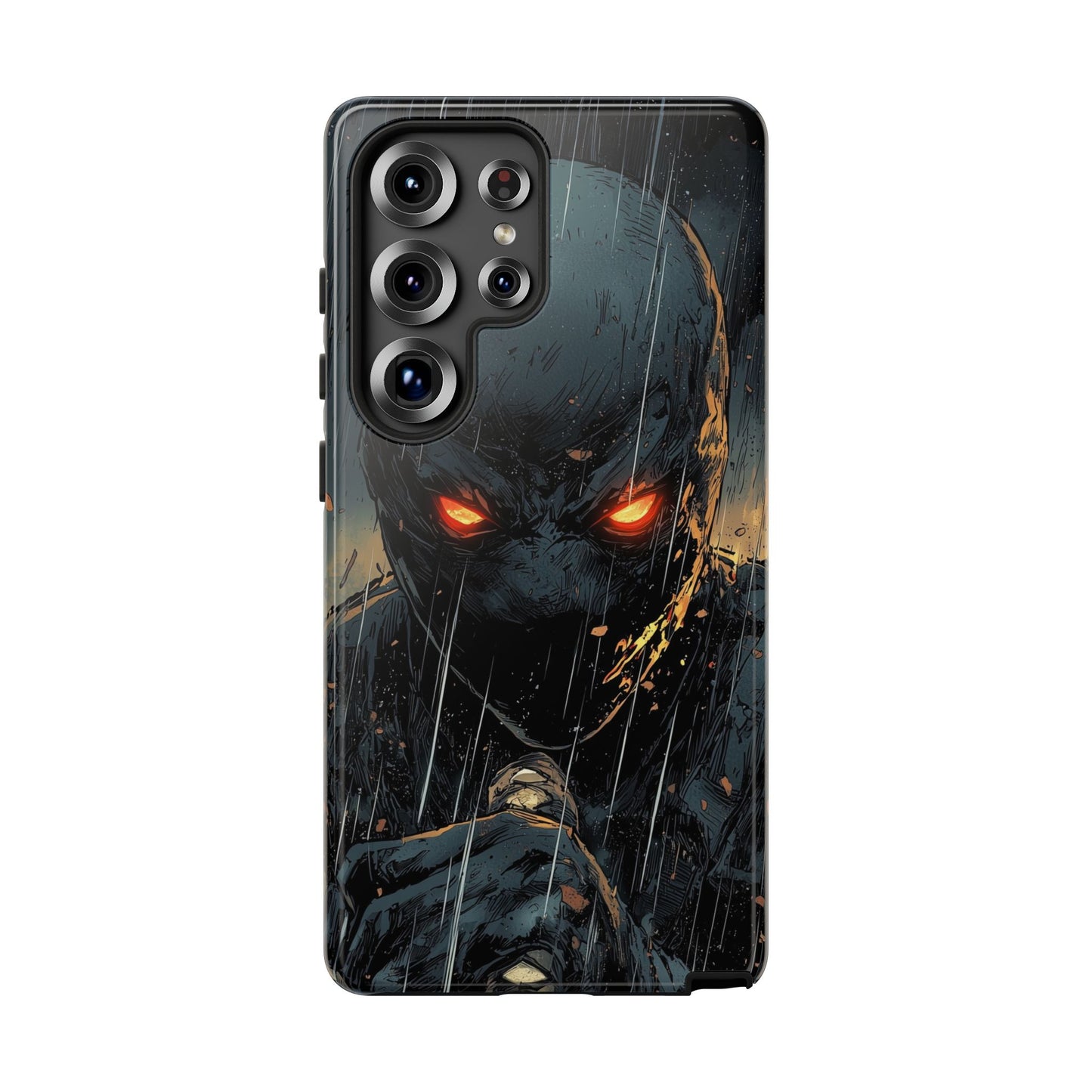 Shadowblade Vengeance | Dark Comic Assassin in the Rain Phone Case for iPhone, Samsung & Pixel