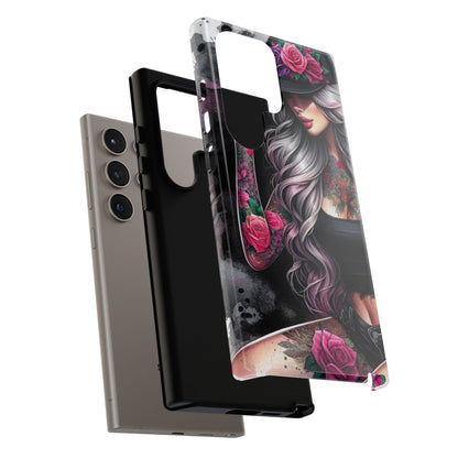 Ink & Roses – Edgy Floral Rebel Mobile Cover