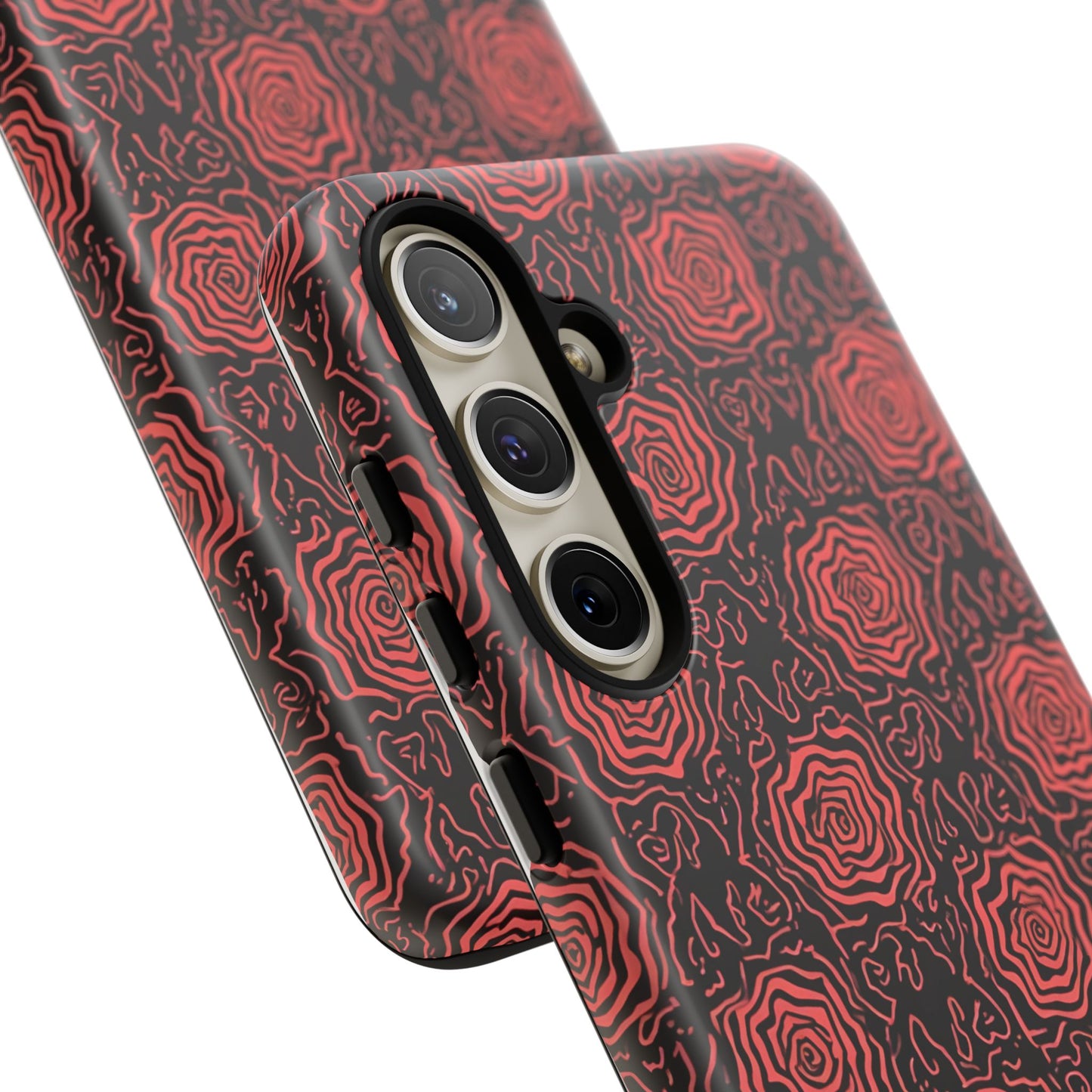 Red roses abstract geometric seamless pattern design