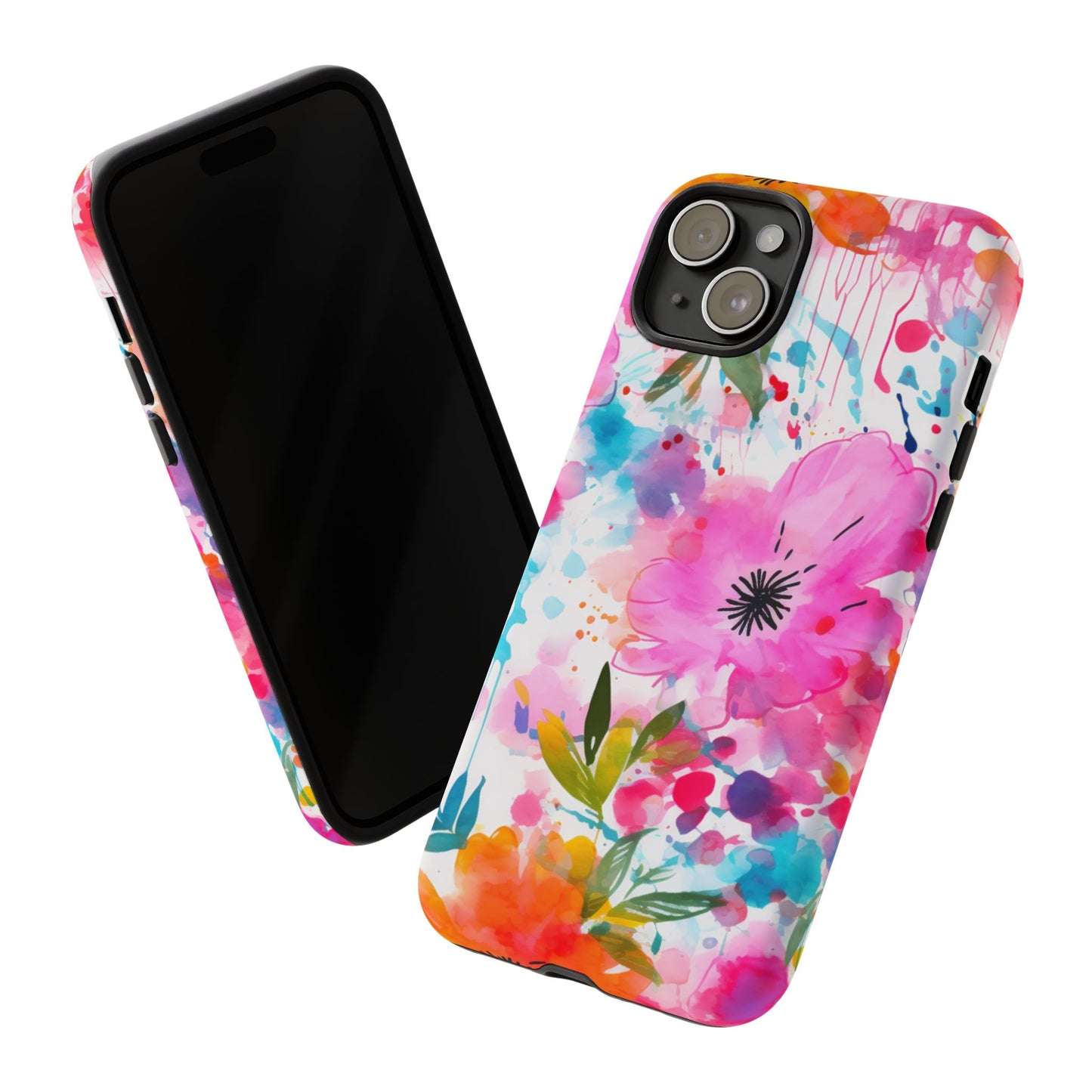 Vibrant Watercolor Floral Phone Case – Artistic & Colorful Design
