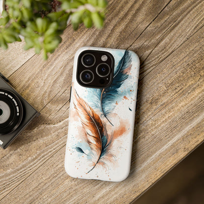 Feather Glow Watercolor Phone Case for iPhone, google Pixel & Samsung