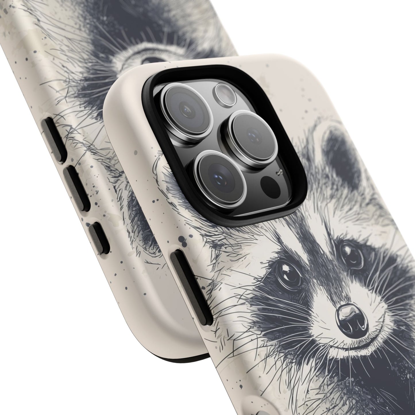 Midnight Mischief: Raccoon Portrait Phone Case for iPhone, Samsung & Pixel