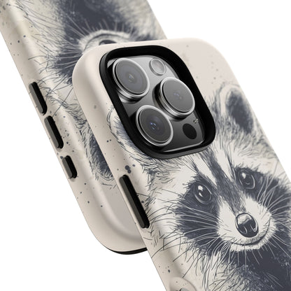 Midnight Mischief: Raccoon Portrait Phone Case for iPhone, Samsung & Pixel