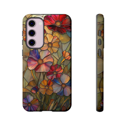 Whispers of Spring – Stained Glass Wildflower Phone Case for iPhone, Samsung & Pixel