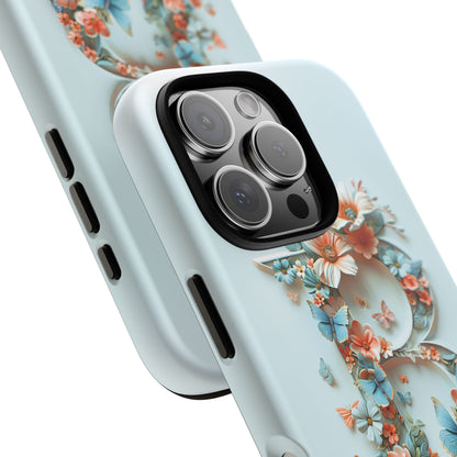 Floral Letter B Phone Case – Personalized Aesthetic Cover for iPhone, Samsung & Google Pixel