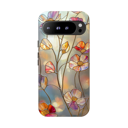 Petal Prism – Colorful Flower Stained Glass Phone Case for iPhone, Samsung & Pixel