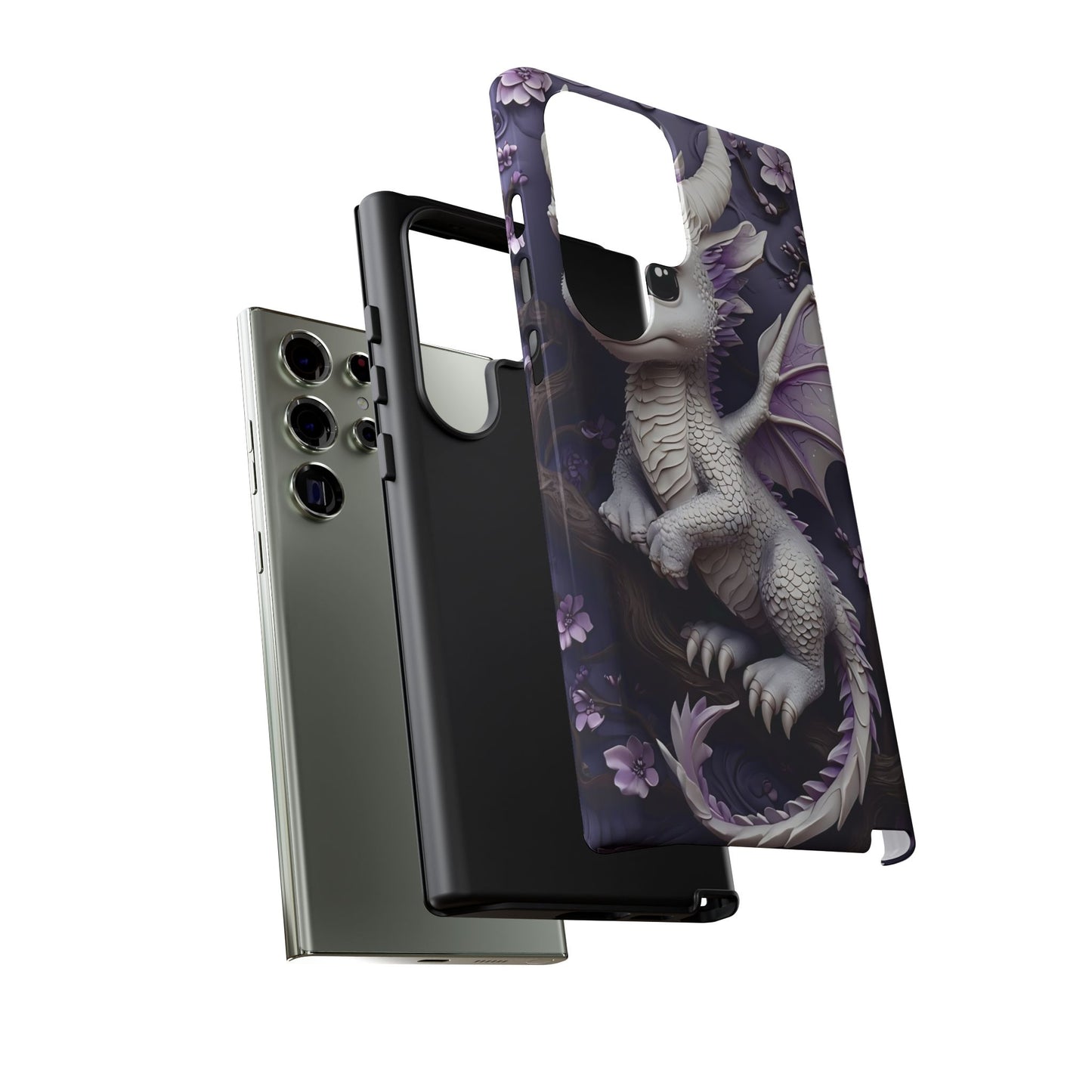 Charming Young Dragon on a Branch Phone Case Design