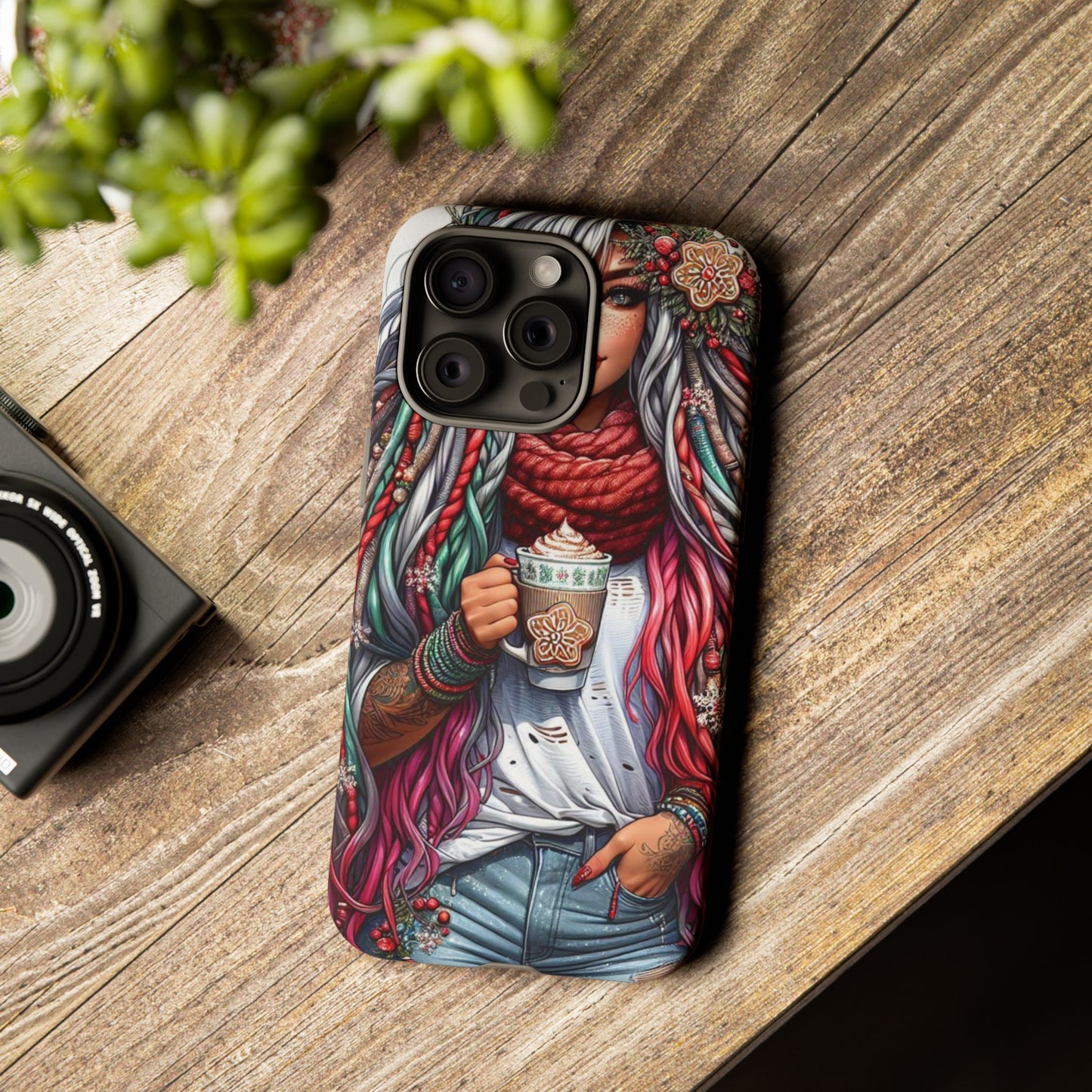 Boho Winter Queen – Cozy Dreads & Holiday Vibes Mobile Cover