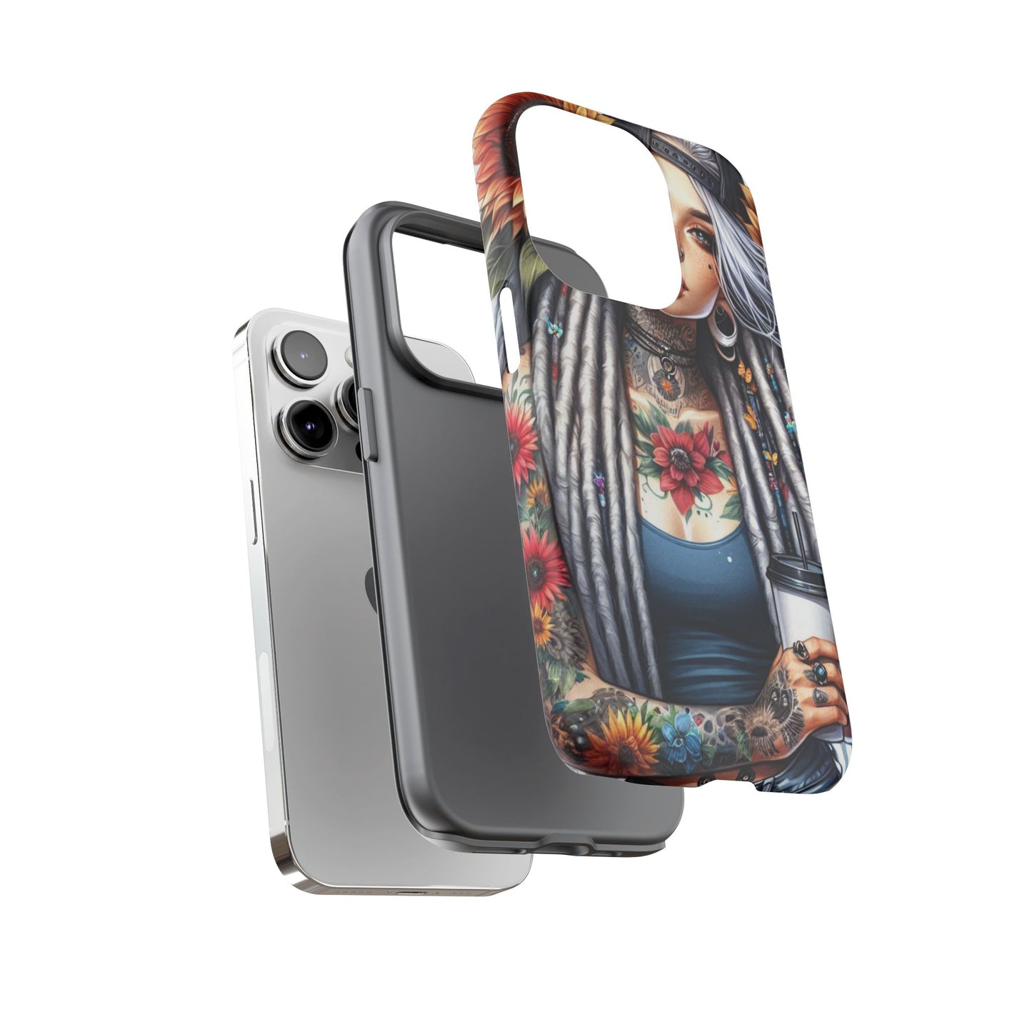 Sunflower Queen – Boho Rebel Tattoo Mobile Cover
