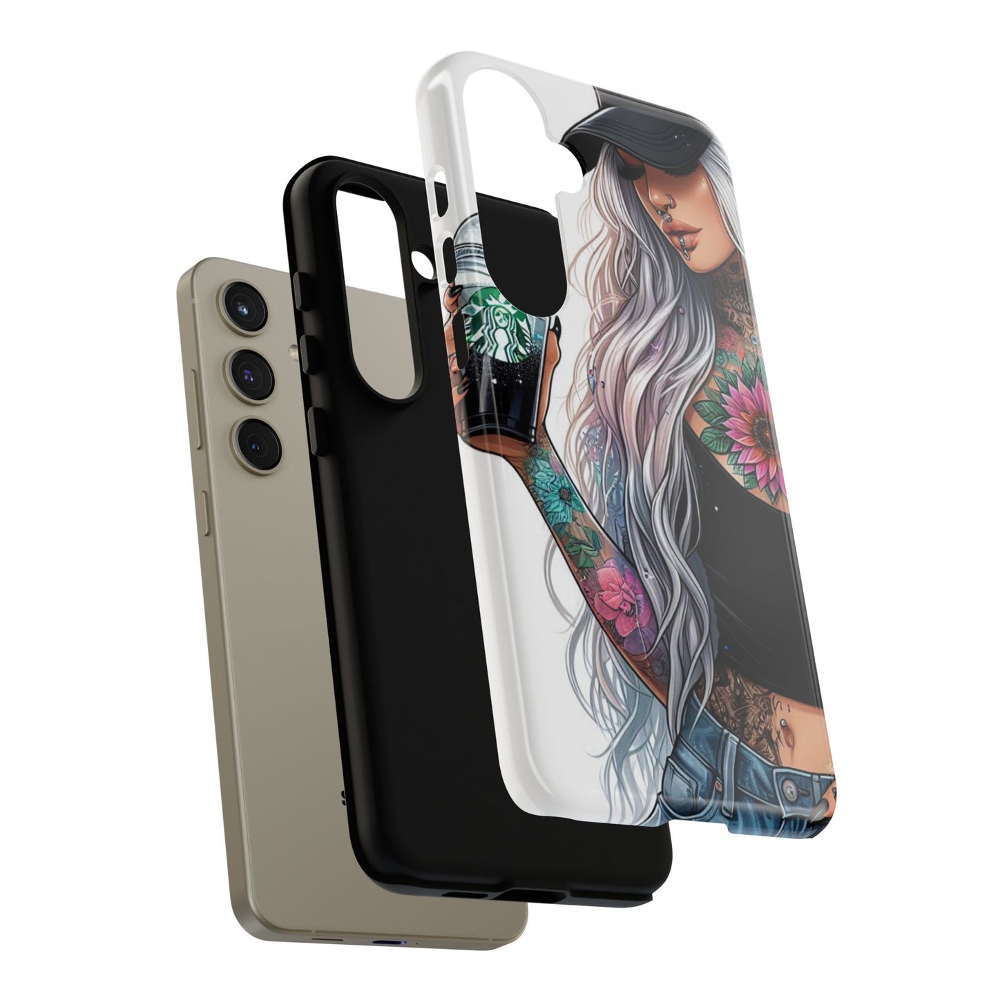 Tattooed Coffee Queen – Edgy Urban Aesthetic Mobile Cover