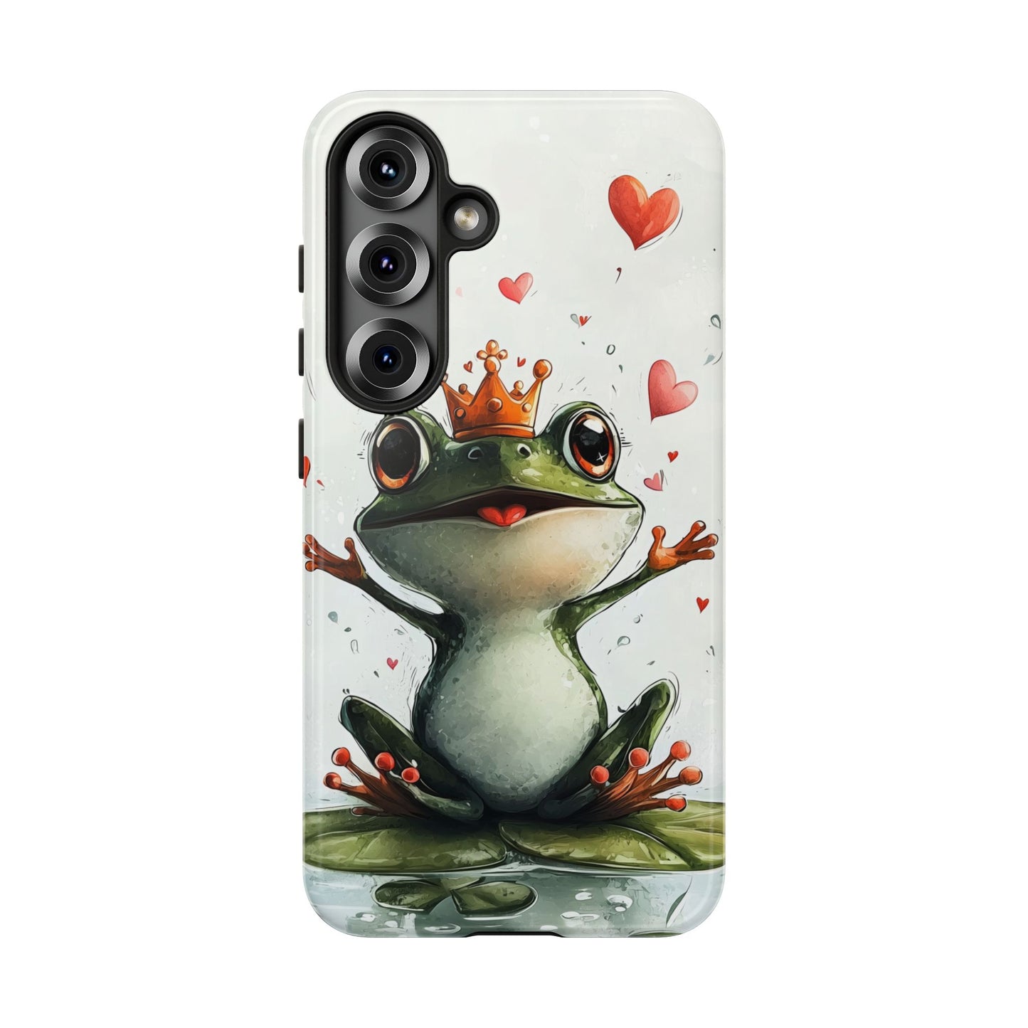 Happy Frog King Phone Case – Cute Anime Aesthetic for iPhone, Google Pixel & Samsung